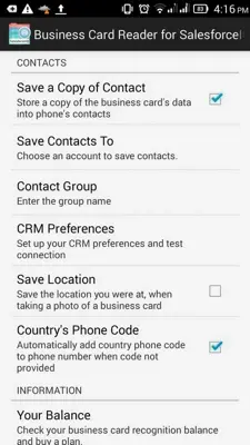 Business Card Reader for SalesforceIQ CRM android App screenshot 4