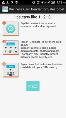 Business Card Reader for SalesforceIQ CRM android App screenshot 7